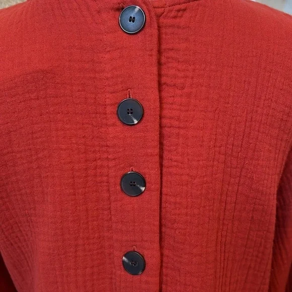 Madewell LightSpun Button Back Peplum Top Size XS - Picture 9 of 11